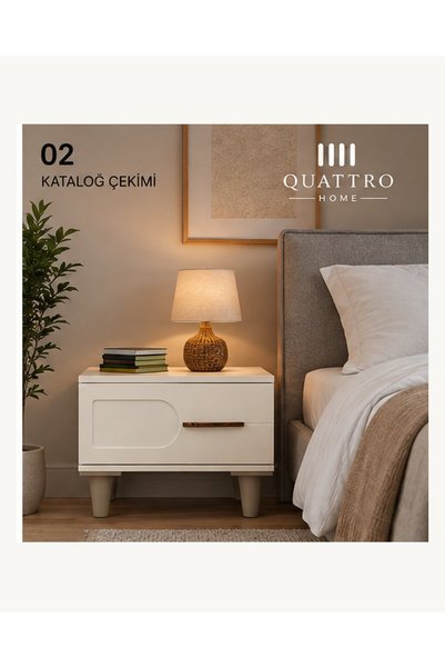 QUATTRO HOME LOCA KOMODİN ÇEKMECELİ-Genişlik: 55 cm Yükseklik: 42 cm Derinlik...