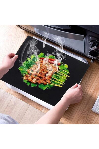 ELECDON 5pcs Reusable Non-Stick BBQ Grill Mat Pad, Baking Sheet Meshes Portab...