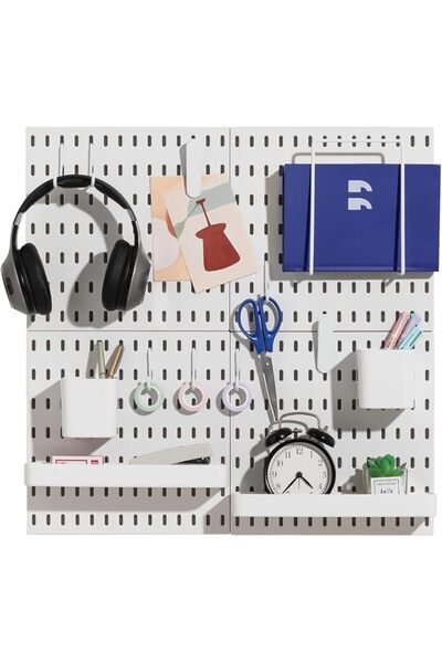 XICEN Pegboard Combination Kit, 4 Pegboards and 14 Accessories Modular Hangin...