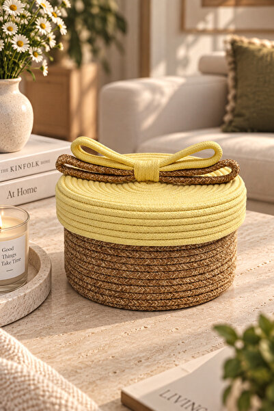 MaVaux Christmas Wicker Rope Decorative 12X23 Lid Wicker Rope Basket Weave Ro...