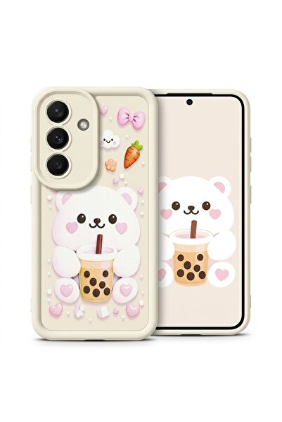 Nezih Case Samsung Galaxy A17 ile Uyumlu Kamera Korumalı Sevimli Desenli Sili...