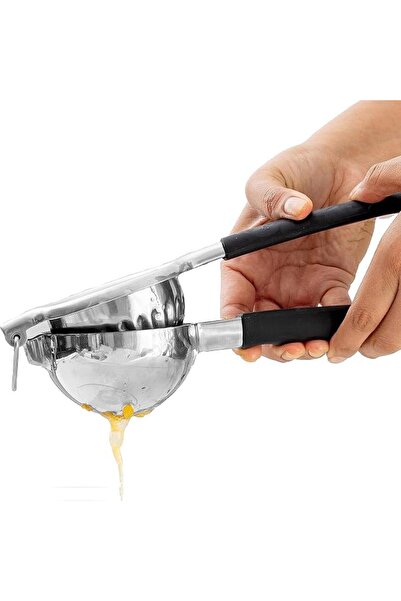 ALMEKAQUZ Heavy Duty Stainless Steel Lemon Squeezer, Premium Quality Metal Al...