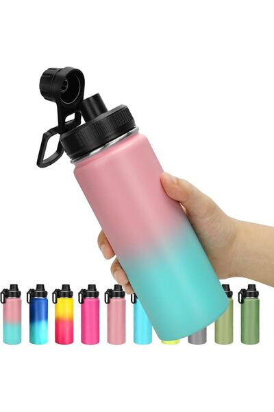 ZOMAKE Stainless Steel Water Bottle 500ML, Vacuum Insulated Thermal Flask Por...
