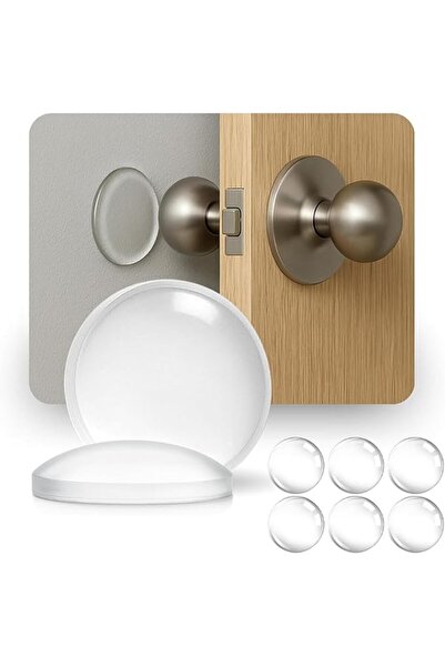 GENERAL 6pc Door Stoppers, Door Knob Wall Protector, Rubber Feet Self Adhesive