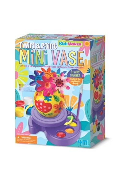 4M Δημιουργικό Κιτ KidzMaker - Περιστρέψτε και ζωγραφίστε ένα μίνι βάζο