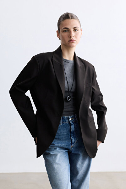 BE BLUE KAHVERENGİ VATKALI BLAZER