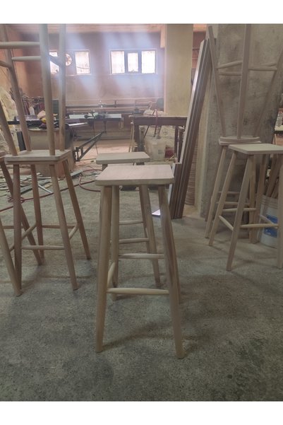 WOOD DESİGN CENTER AHŞAP KARE BAR HAM 2 ADET