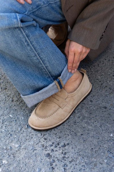 DESPİNA Rina women's suede loafer - classic everyday shoe with comfortable sole