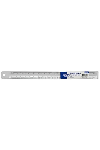 Mas Üçgen Plastik Mikyas Cetveli 30 cm 2262