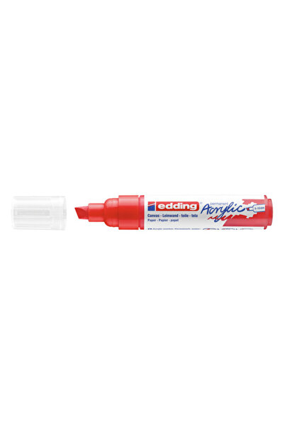 Edding Marker acrilic – Roșu intens (Roșu trafic) |   Vârf de daltă