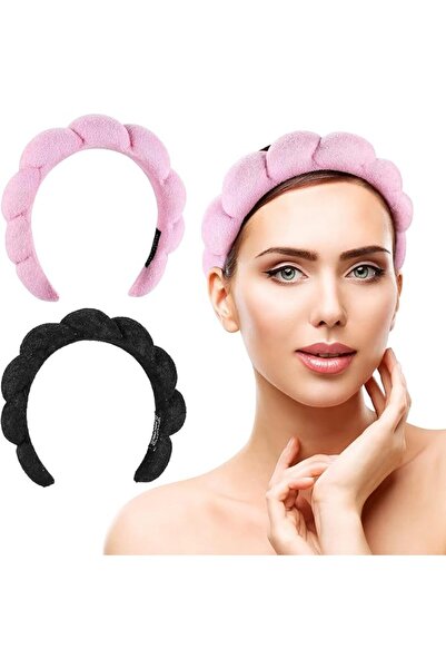 Vaslik Spa Headbands for Washing Face or Facial, Set of 2 Skincare Headbands,...