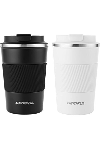 GEMFUL Insulated Coffee Cup with Leakproof Lid