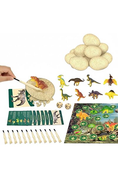 KASTWAVE 12 PCS Dinosaur Egg Excavation Kit for Kids, Play Mat & Educational ...
