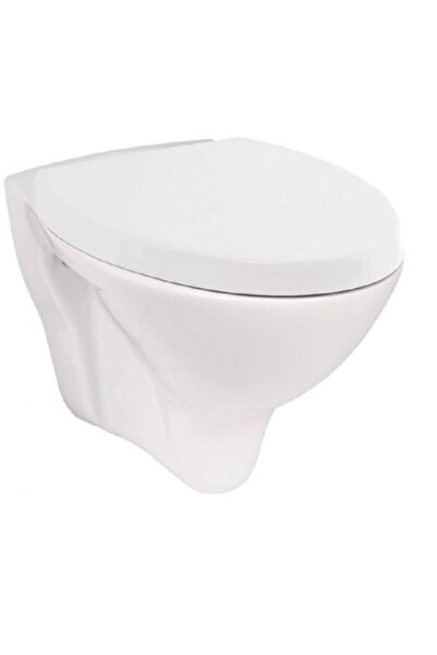ROMSTAL Vas de toaletă suspendat, Romstal, Mira, cu capac, alb, 35.5x52x37cm
