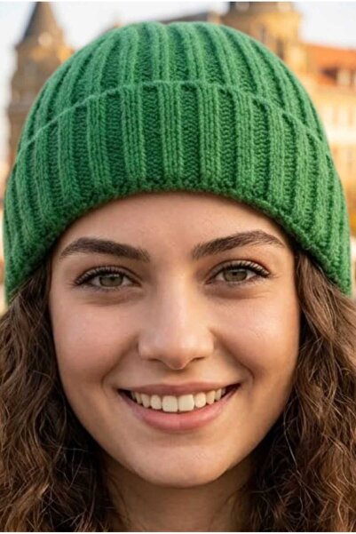 Uniquetrenders Women's Ribbed Folded Knitwear Winter Beanie