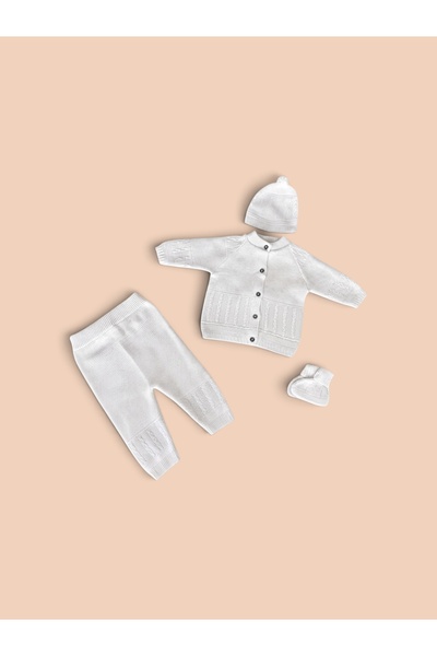 Appamio Unisex Bebek 4’lü Triko Takım - Beyaz