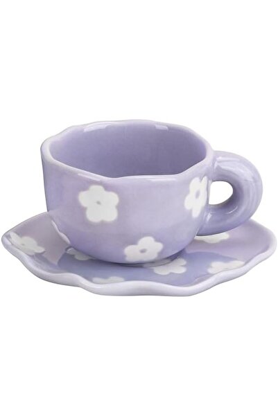 Tazweeq Ceramic Coffee Mug, Creative Cute Flower Cup for Office and Home, Dis...