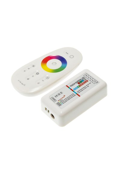 OPTONICA Ασύρματος Ελεγκτής Αφής RGB Λευκός με Ρυθμιστή Έντασης για Ταινία LE...