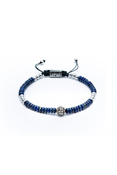 Dual Stax Brățară Heishi din Lapis Lazuli rotunjit și argint 925, lucrată manual