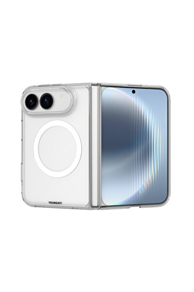 Youngkit iPhone Duo Uyumlu Kılıf M-safe Şarj Özellikli 2in1 Clear Serisi Kapa...