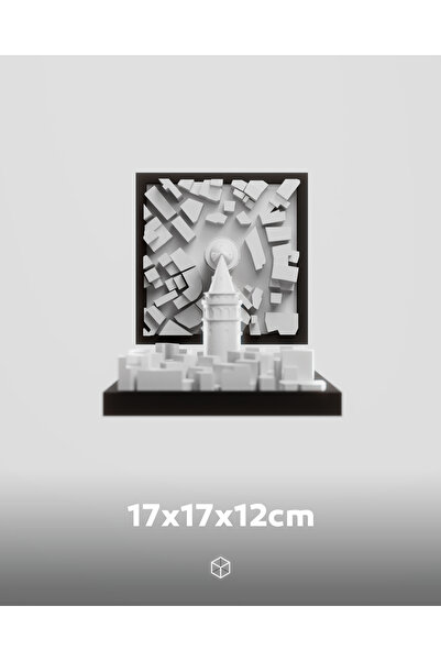 Minivox Galata Kulesi, 3D Şehir Harita Modeli, Modern, Minimalist, Ev ve Ofis...