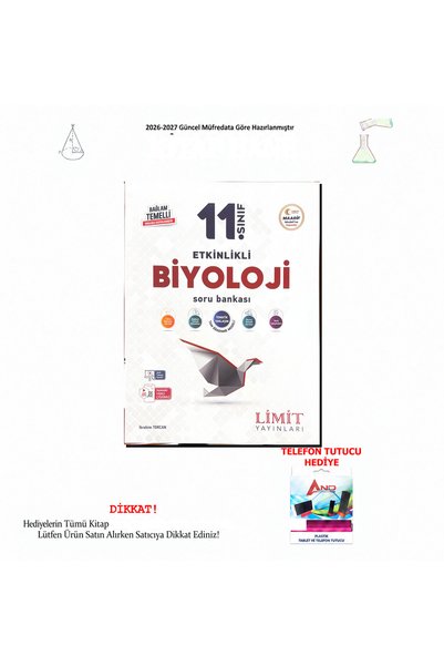Limit Yayınları 2026-2027 11. Sınıf Biyoloji Etkinlikli Soru Bankası