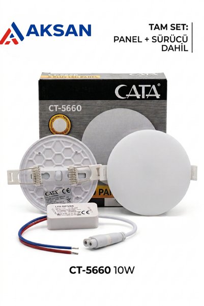 Cata CT-5660 10W X Plus Çerçevesiz Ayarlanabilir Sıva Altı Slim Led Panel Spo...