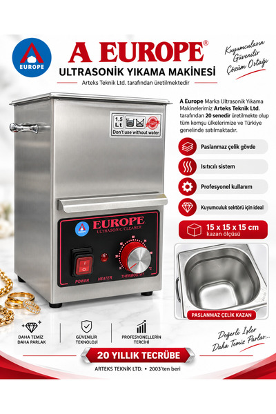 EUROPE A Ultrasonik Yıkama parlatma Makinesi