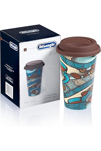 De'Longhi Travel Mug Double Wall Thermos for Hot and Cold Drinks, Easy to Car...