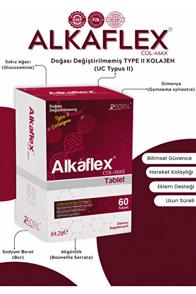 Col-Max 60 Tablet Doğası Değiştirilmemiş Tip-II Kolajen + Glikozamin + MSM + Kondroitin Sülfat + Akgünlük + Bor