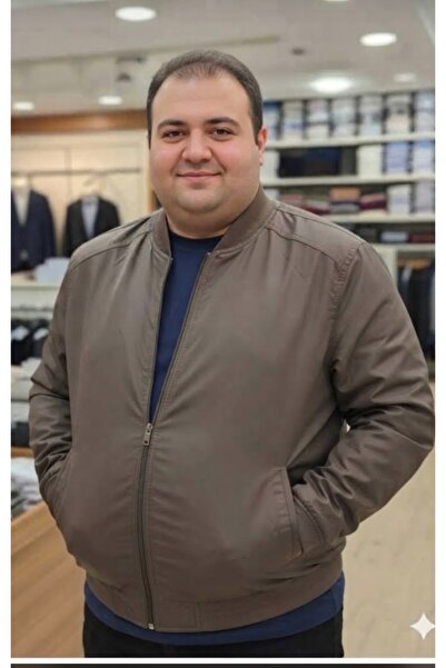 BİGASTİN Battal Size, Fully Ribbed, Men's Seasonal Coat with Collar, Ribbed B...