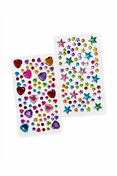 New Obsessions 2 Adet Bedazzle Yıldız ve Kalp Sticker