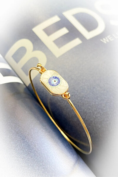 roshel Gold Color Bracelet with Evil Eye Beads
