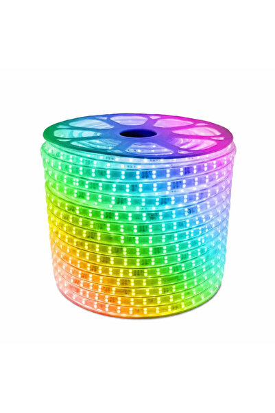 trandafi led Ταινία LED RGB 220 V, 10 Μ, 2 Σειρές, 96 LED/μ, 1 Τηλεχειριστήρι...