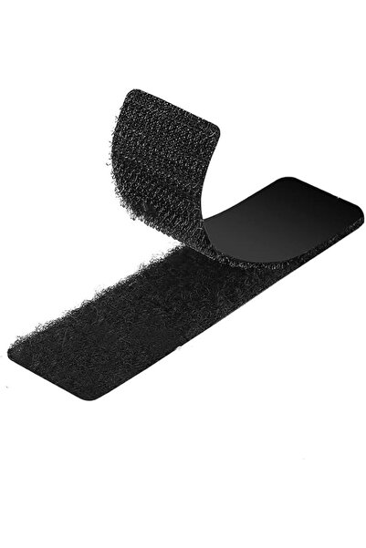 TERRIFI Hook and Loop Strips with Adhesive 15 Sets, 1 x 4 Inch Black Double S...