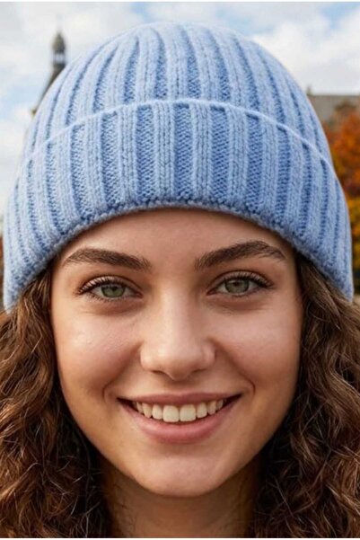 Uniquetrenders قبعة شتوية نسائية من الصوف المضلع