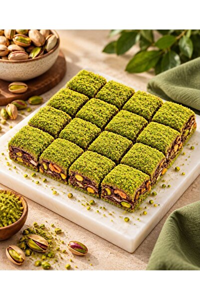 sweetora Toz Antep Fıstıklı Çikolatalı Baklava Lokum 1 KG