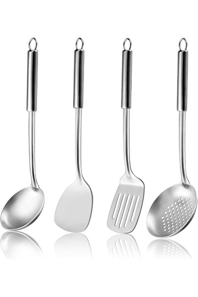 GENERAL Kitchen Utensils Sets,TIKHOME 4 Pcs Heat Resistant Stainless Steel Co...