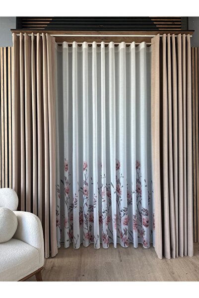 ArasyaHome Κουρτίνα λουλουδιών/Τριαντάφυλλο