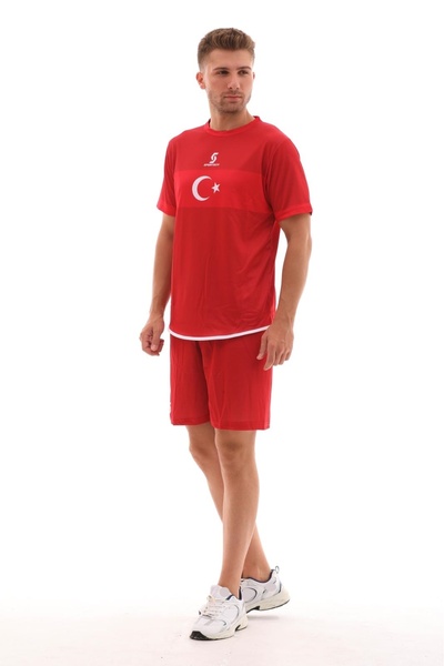 SPORTECH Forma Şort Takım Türkiye Milli Takım (TEK KELİME ISİM VE NUMARA YAZI...
