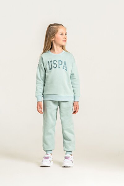 U.S. Polo Assn. 4-14 Years Licensed Us Polo Assn Girls' Set - Water Green