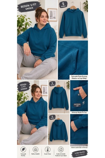 Vera Food HOODED DARK BLUE SWEATSHIRT