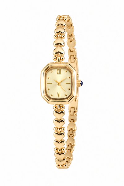 Reddington Women's Heart Cord Model Gold Color Steel Cord Wristwatch