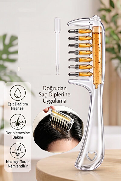 Kiesa Serum Hazneli Saç Bakım Tarağı - Hazneli Saç Dibi Tarağı