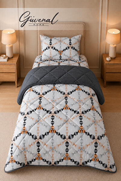 Güvenal Fiorelle |   Wellsoft Double-Sided Single Pillowcase and Elastic Shee...