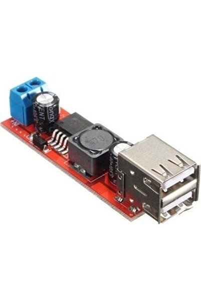 Robotnom Çift USB Çıkış 9V/12V/24V/36V - 5V 3A Voltaj Düşürücü Modül