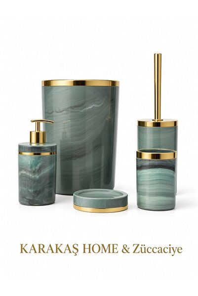 KARAKAŞ HOME & ZÜCCACİYE 5 PARÇA AKRİLİK BANYO SETİ 5 Parça Banyo Seti Modern...