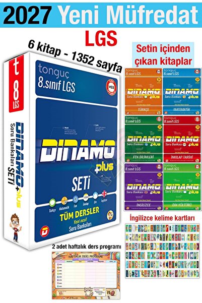 Tonguç Yayınları 8. Sınıf 2027 Dinamo Tüm Dersler Soru Bankası Seti 6 Kitap Y...