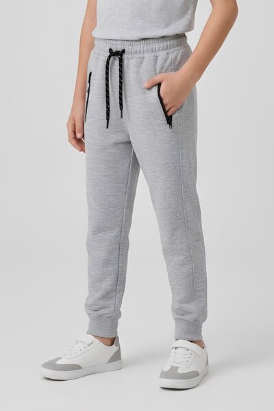 MODANINO Boy's Tracksuit Bottom - Elastic Waist + Drawstring + Zipper Pocket ...