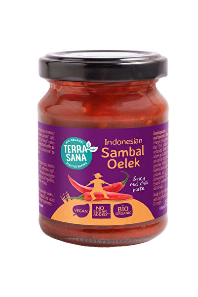 Terrasana Pastă de ardei iute Sambal indoneziană organică picantă 125 g